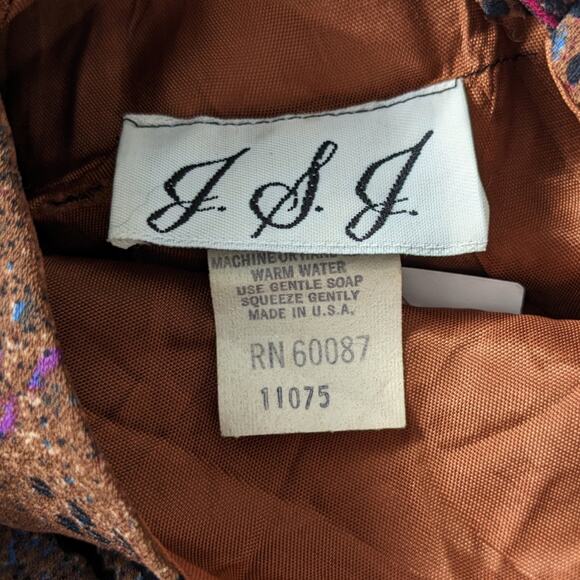 70's 80's Eclectic Blouson Mini Dress - Picture 5 of 6